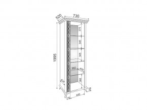 Пенал-витрина Скарлетт М01 в Карталах - kartaly.mebel74.com | фото 2