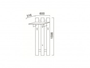 ПР-13 Вешалка в Карталах - kartaly.mebel74.com | фото