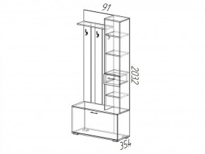 Прихожая Ника ВЗ 910 Белый в Карталах - kartaly.mebel74.com | фото 2