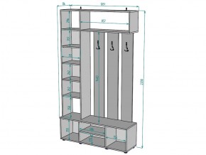 Прихожая с зеркалом V23_M в Карталах - kartaly.mebel74.com | фото 3