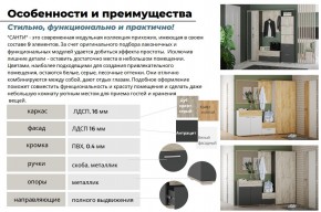 Прихожая Санти Белый/Дуб Крафт Золотой в Карталах - kartaly.mebel74.com | фото 3