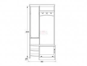 Прихожая Саша 13 ясень анкор в Карталах - kartaly.mebel74.com | фото 2