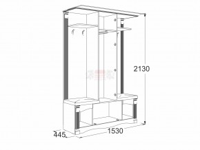 Прихожая Саша 17 в Карталах - kartaly.mebel74.com | фото 2