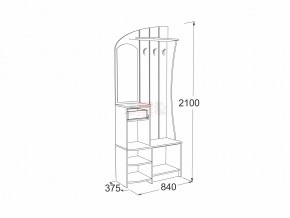 Прихожая Саша 19 ясень анкор в Карталах - kartaly.mebel74.com | фото 2