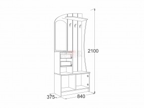 Прихожая Саша 20 ясень анкор в Карталах - kartaly.mebel74.com | фото 2