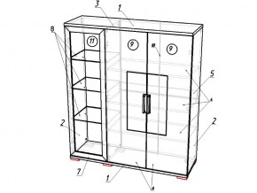 Сервант Модуль 02 Тиффани в Карталах - kartaly.mebel74.com | фото 2