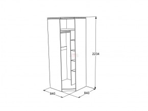 Шкаф 1-но створчатый угловой Ольга 13 в Карталах - kartaly.mebel74.com | фото 3