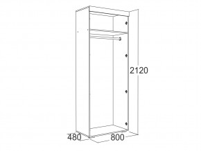 Шкаф 2-х дверный для одежды Ольга 19 в Карталах - kartaly.mebel74.com | фото 2