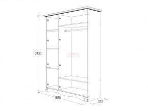 Шкаф 3-х дверный для одежды и белья Ольга 1н в Карталах - kartaly.mebel74.com | фото 2