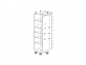 Шкаф 400 для белья (ДБ) ТМК Дуб млечный-венге в Карталах - kartaly.mebel74.com | фото 2