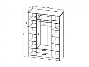 Шкаф четырехстворчатый Коста-Рика в Карталах - kartaly.mebel74.com | фото 3