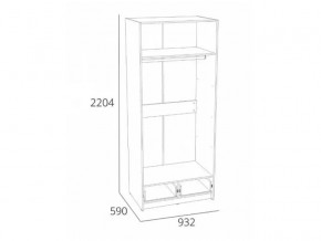 Шкаф для одежды Оттавия НМ 011.80 Антрацит в Карталах - kartaly.mebel74.com | фото 2