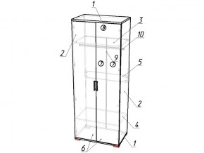 Шкаф двухдверный Модуль 01 Тиффани в Карталах - kartaly.mebel74.com | фото 2