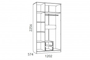 Шкаф комбинированный Фанк НМ 013.08-01 М1 в Карталах - kartaly.mebel74.com | фото 3