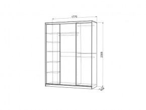 Шкаф-купе Бассо 2-600 дуб сонома/крем в Карталах - kartaly.mebel74.com | фото 3