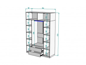 Шкаф Malta light H302 с антресолью HA4 Белый в Карталах - kartaly.mebel74.com | фото 2