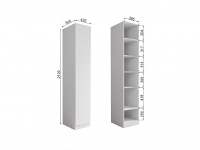 Шкаф-пенал Мори МШ 400.1 белый в Карталах - kartaly.mebel74.com | фото 2