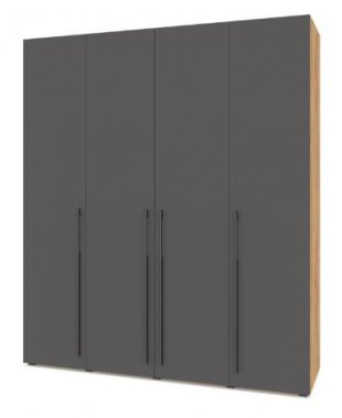 Стоун С41 Шкаф 4-х дв (Золотой дуб/Графит) в Карталах - kartaly.mebel74.com | фото