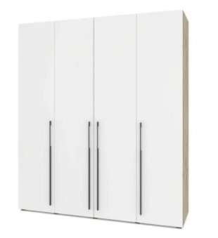 Стоун С41 Шкаф 4-х дв (Серый дуб/Белый) в Карталах - kartaly.mebel74.com | фото