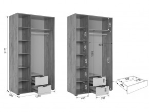 Шкаф трехдверный Адам дуб крафт золотой/белое дерево в Карталах - kartaly.mebel74.com | фото 2