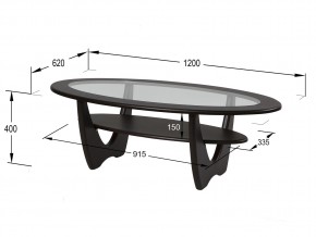 Стол журнальный Юпитер со стеклом СЖС-01 венге в Карталах - kartaly.mebel74.com | фото 2