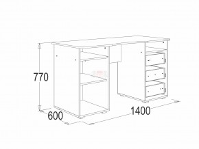 Стол письменный 3 Омега 16 в Карталах - kartaly.mebel74.com | фото 2