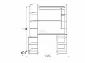 Стол письменный Омега 1 млечный дуб в Карталах - kartaly.mebel74.com | фото 3