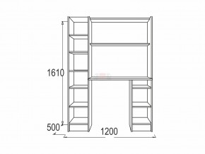 Стол письменный Омега 2 венге/млечный дуб в Карталах - kartaly.mebel74.com | фото 2