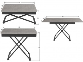 Стол универсальный трансформируемый Генри бетон чикаго в Карталах - kartaly.mebel74.com | фото 2