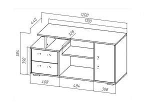 ТВ тумба Лацио дуб крафт/белый в Карталах - kartaly.mebel74.com | фото 2