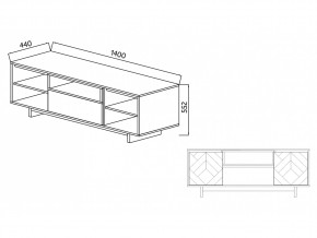 Тумба для ТВА Moderno-1400 Ф2 в Карталах - kartaly.mebel74.com | фото 4