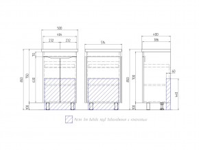 Тумба Grani 500-2-0 Фостер в Карталах - kartaly.mebel74.com | фото 4