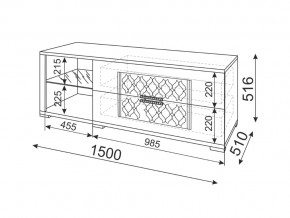 Тумба под ТВ Модуль 03 Тиффани в Карталах - kartaly.mebel74.com | фото 2