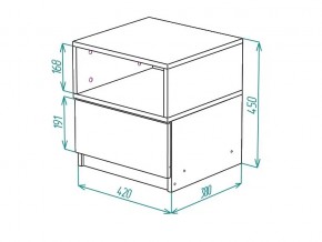 Тумба прикроватная Грация в Карталах - kartaly.mebel74.com | фото 2