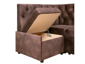 Угловой диван Призма каретная стяжка коричневый с коробами в Карталах - kartaly.mebel74.com | фото 3