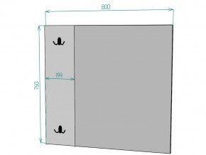 Зеркало Лофт Z10 ширина 800 в Карталах - kartaly.mebel74.com | фото 2